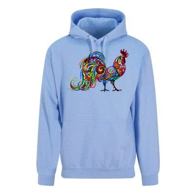 Rooster Trippy Cockerel Cock Unisex Surf Hoodie