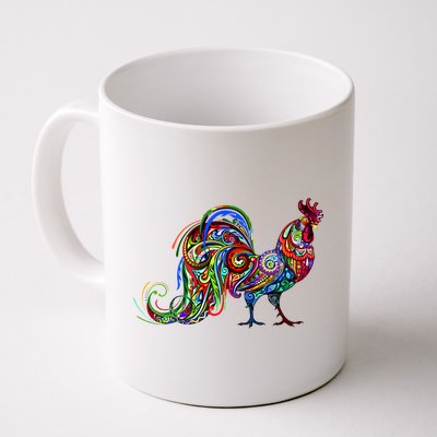 Rooster Trippy Cockerel Cock Coffee Mug