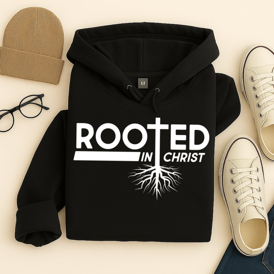 Rooted In Christ Tree Roots Hoodie