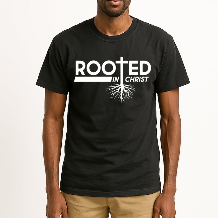 Rooted In Christ Tree Roots Tall T-Shirt