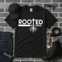 Rooted In Christ Tree Roots Tall T-Shirt