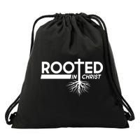 Rooted In Christ Tree Roots Drawstring Bag