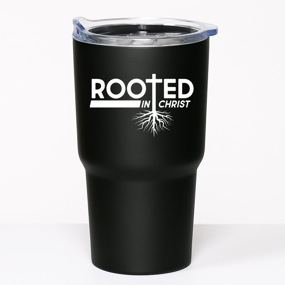 Rooted In Christ Tree Roots Tumbler