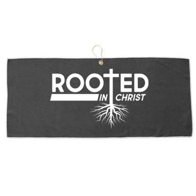 Rooted In Christ Tree Roots Large Microfiber Waffle Golf Towel