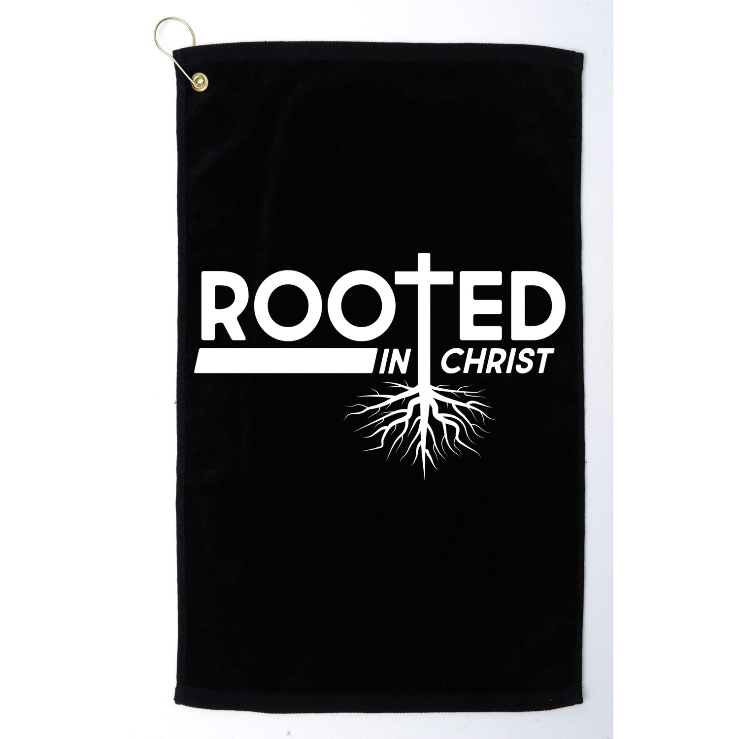 Rooted In Christ Tree Roots Golf Towel