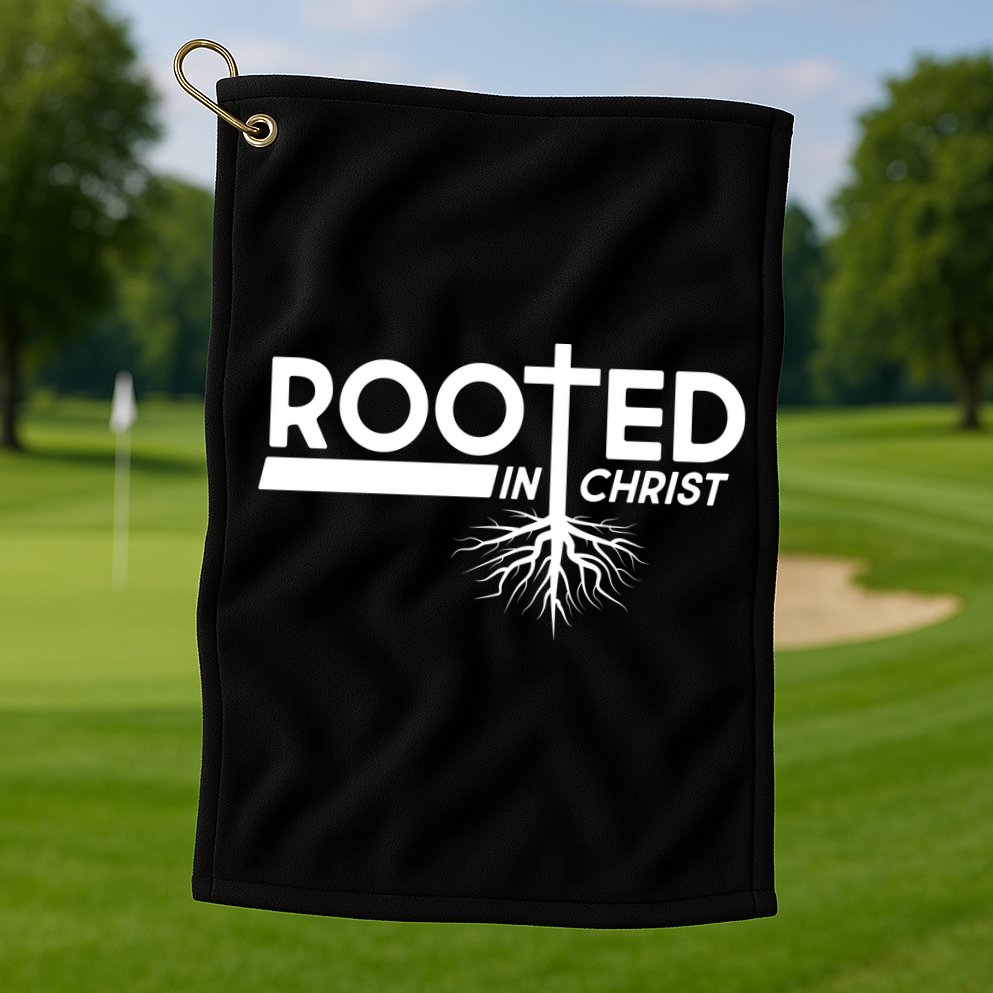 Rooted In Christ Tree Roots Golf Towel