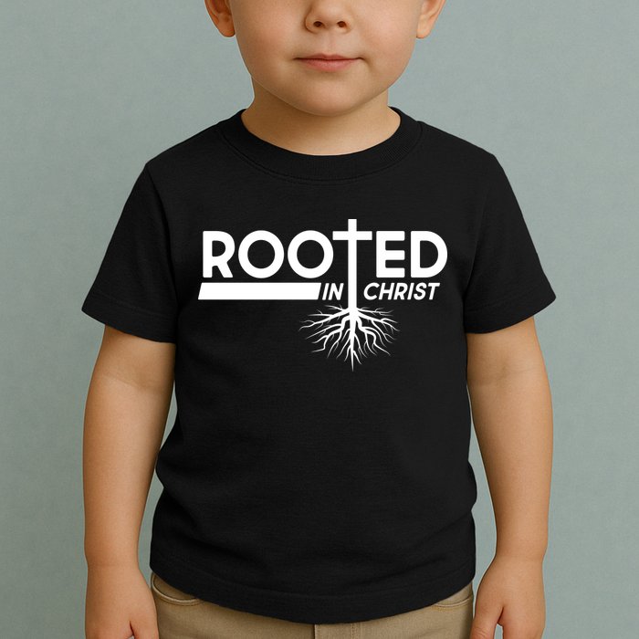 Rooted In Christ Tree Roots Toddler T-Shirt