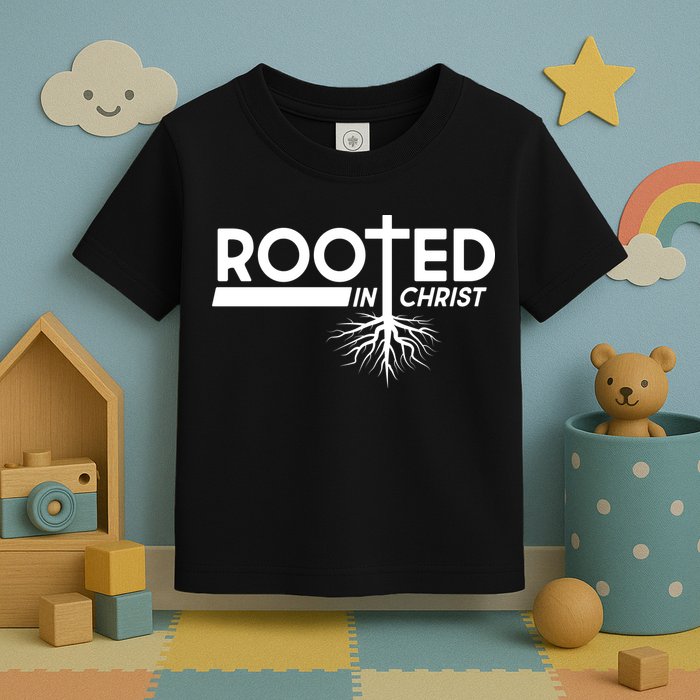 Rooted In Christ Tree Roots Toddler T-Shirt