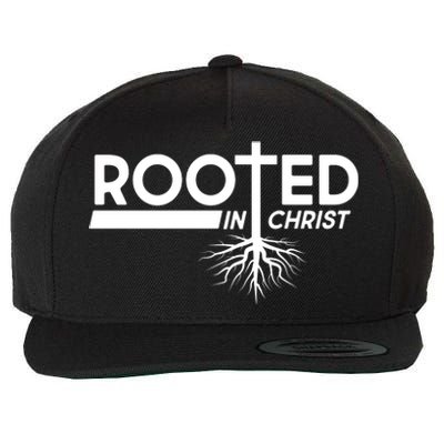 Rooted In Christ Tree Roots Wool Snapback Cap