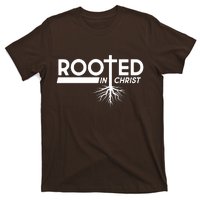 Rooted In Christ Tree Roots T-Shirt