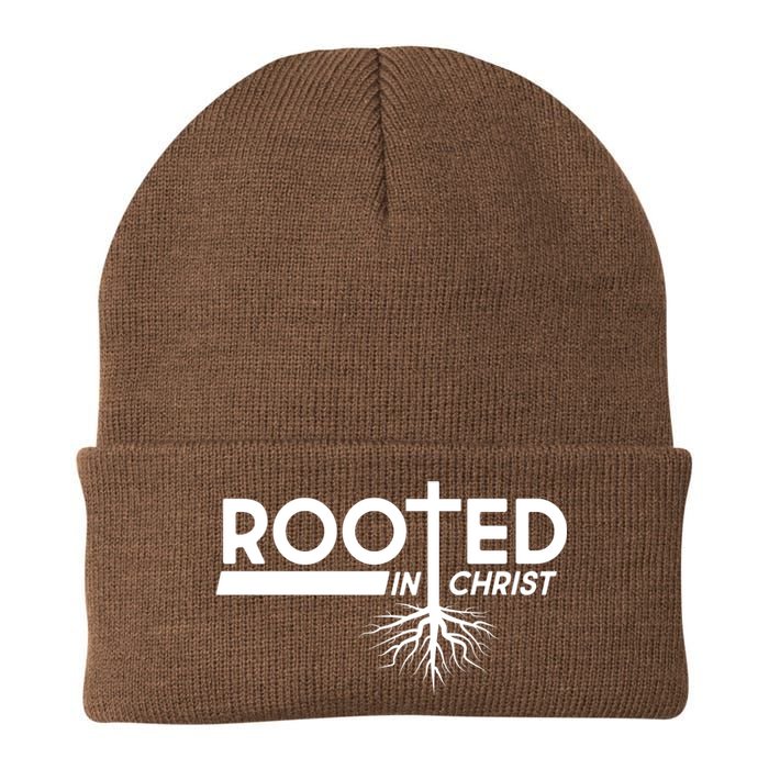 Rooted In Christ Tree Roots Knit Cap Winter Beanie