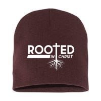 Rooted In Christ Tree Roots Short Acrylic Beanie