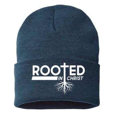 Rooted In Christ Tree Roots Sustainable Knit Beanie