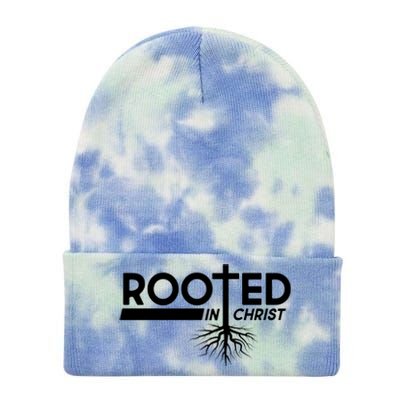 Rooted In Christ Tree Roots Tie Dye 12in Knit Beanie