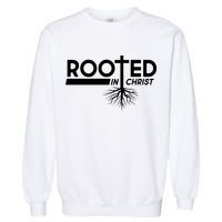 Rooted In Christ Tree Roots Garment-Dyed Sweatshirt