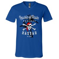 Republic Of Pirates Nassau Bahamas Vintage Summer V-Neck T-Shirt