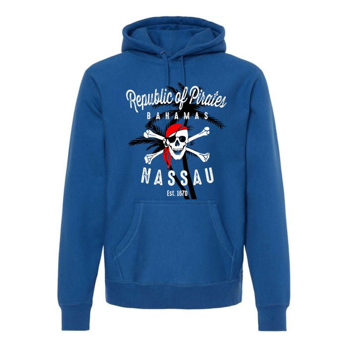 Republic Of Pirates Nassau Bahamas Vintage Summer Premium Hoodie