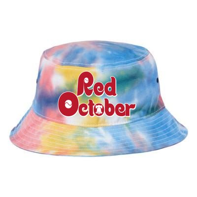 Red October Philadelphia Vintage Tie Dye Newport Bucket Hat