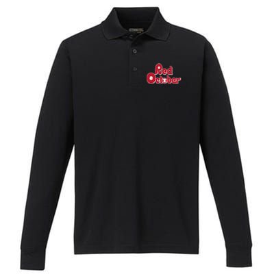 Red October Philadelphia Vintage Performance Long Sleeve Polo