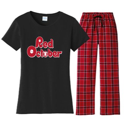 Red October Philadelphia Vintage Women's Flannel Pajama Set