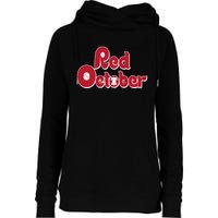 Red October Philadelphia Vintage Womens Funnel Neck Pullover Hood