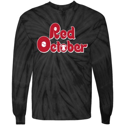 Red October Philadelphia Vintage Tie-Dye Long Sleeve Shirt