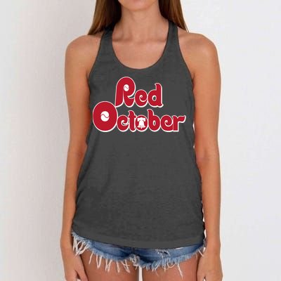 Red October Philadelphia Vintage Women's Knotted Racerback Tank