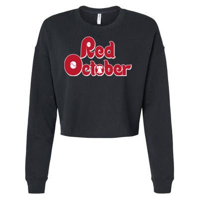 Red October Philadelphia Vintage Cropped Pullover Crew