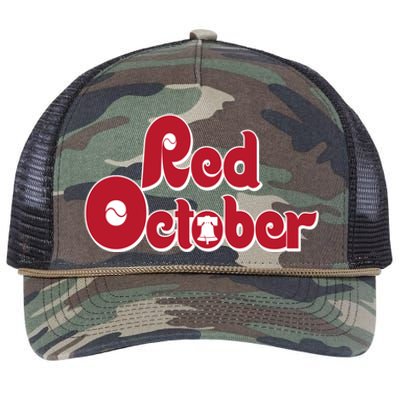 Red October Philadelphia Vintage Retro Rope Trucker Hat Cap