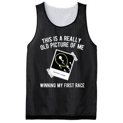 Really Old Picture Of Me First Race Funny Saying Gag Gift Mesh Reversible Basketball Jersey Tank