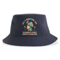 Respect Other People's Pronouns Peace Love Human Rights Sustainable Bucket Hat