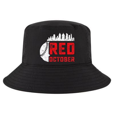 Red October Philly Philadelphia Baseball Retro Skyline Cool Comfort Performance Bucket Hat