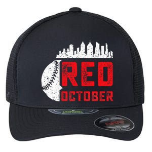 Red October Philly Philadelphia Baseball Retro Skyline Flexfit Unipanel Trucker Cap