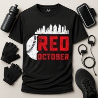 Red October Philly Philadelphia Baseball Retro Skyline Cooling Performance Crew T-Shirt
