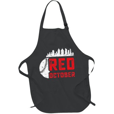 Red October Philly Philadelphia Baseball Retro Skyline Apron