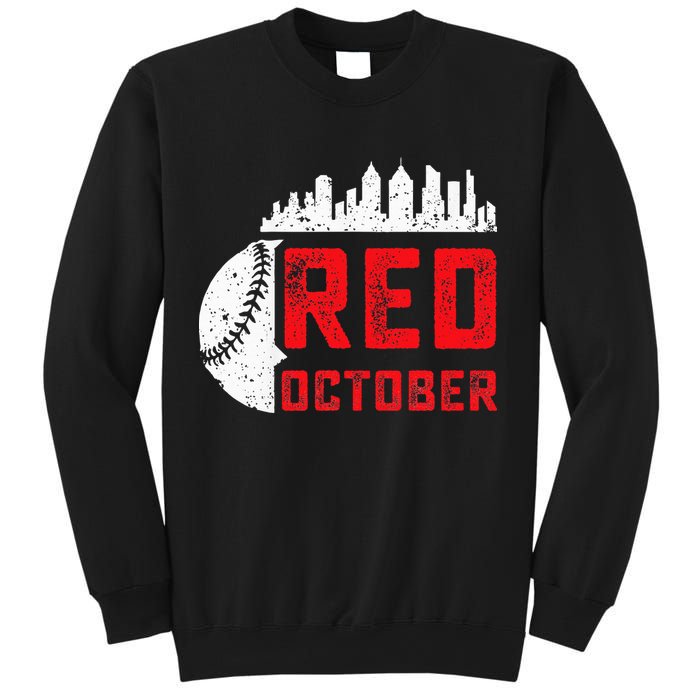 Red October Philly Philadelphia Baseball Retro Skyline Sweatshirt