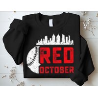 Red October Philly Philadelphia Baseball Retro Skyline Sweatshirt