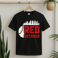 Red October Philly Philadelphia Baseball Retro Skyline T-Shirt
