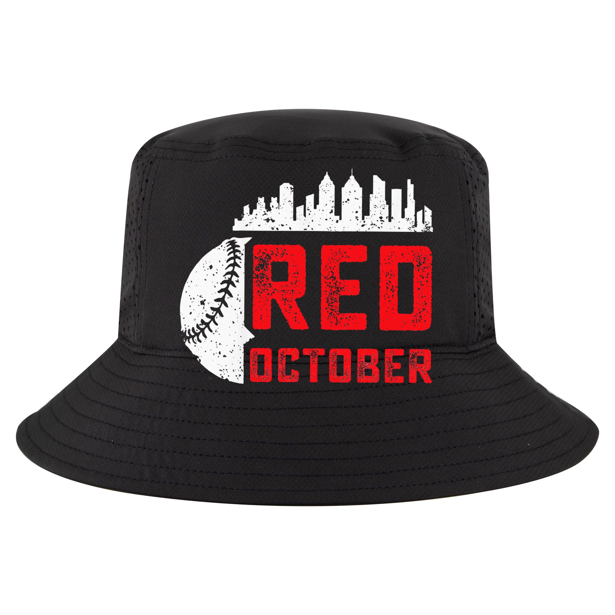 Red October Philly Philadelphia Baseball Retro Skyline T-Shirt
