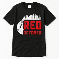 Red October Philly Philadelphia Baseball Retro Skyline Tall T-Shirt