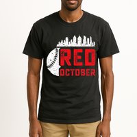 Red October Philly Philadelphia Baseball Retro Skyline Tall T-Shirt