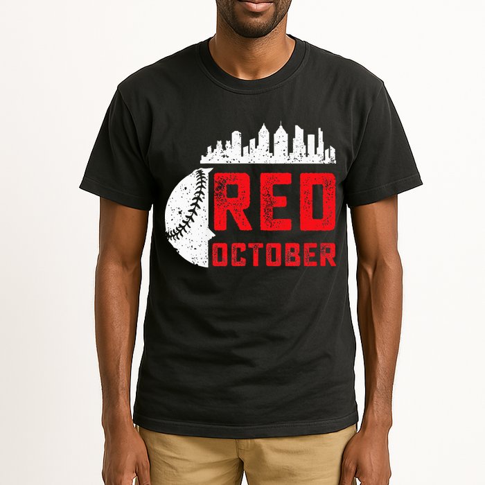 Red October Philly Philadelphia Baseball Retro Skyline Tall T-Shirt