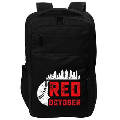 Red October Philly Philadelphia Baseball Retro Skyline Impact Tech Backpack