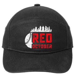 Red October Philly Philadelphia Baseball Retro Skyline 7-Panel Snapback Hat