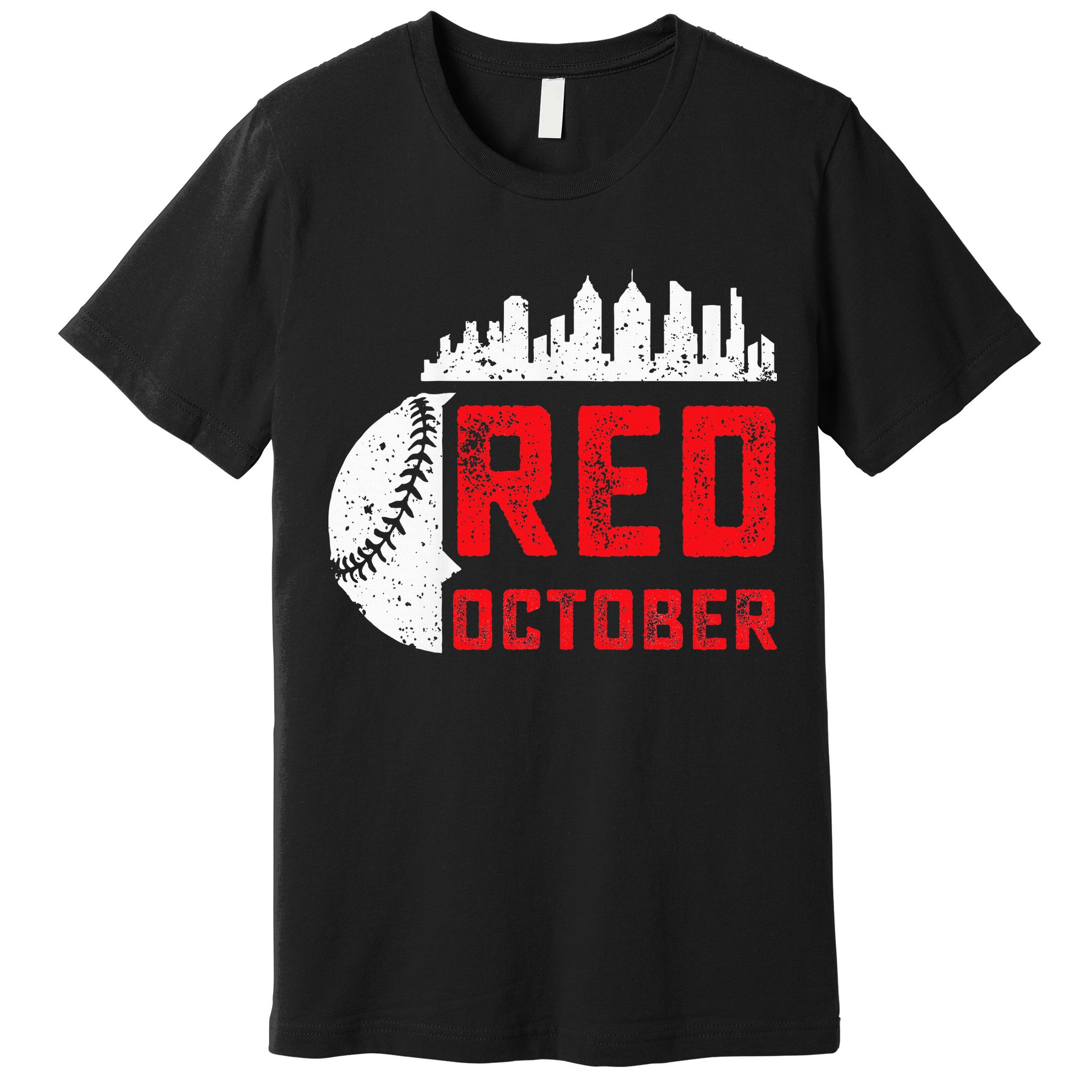 Red October Philly Philadelphia Baseball Retro Skyline Premium T-Shirt