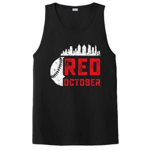 Red October Philly Philadelphia Baseball Retro Skyline PosiCharge Competitor Tank