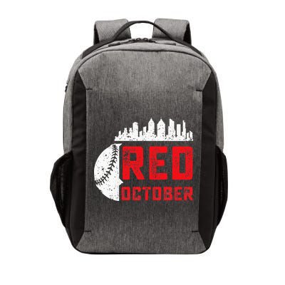 Red October Philly Philadelphia Baseball Retro Skyline Vector Backpack