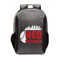 Red October Philly Philadelphia Baseball Retro Skyline Vector Backpack