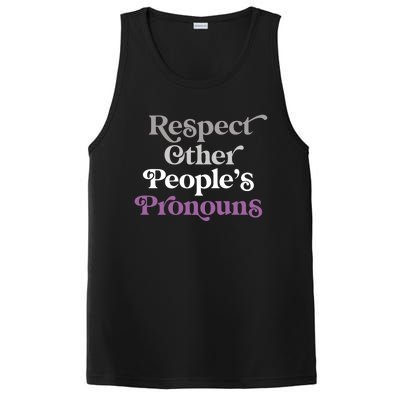 Respect Other Peoples Pronouns Asexual Lgbtqia Pride Flag Great Gift PosiCharge Competitor Tank