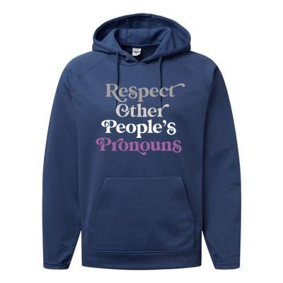 Respect Other Peoples Pronouns Asexual Lgbtqia Pride Flag Great Gift Performance Fleece Hoodie